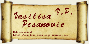Vasilisa Pešanović vizit kartica